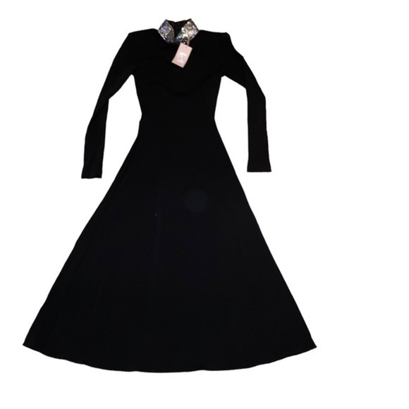 Christopher Kane black ribbed jersey dress with crystals NEW nwt made in Italy - Picture 9 of 13